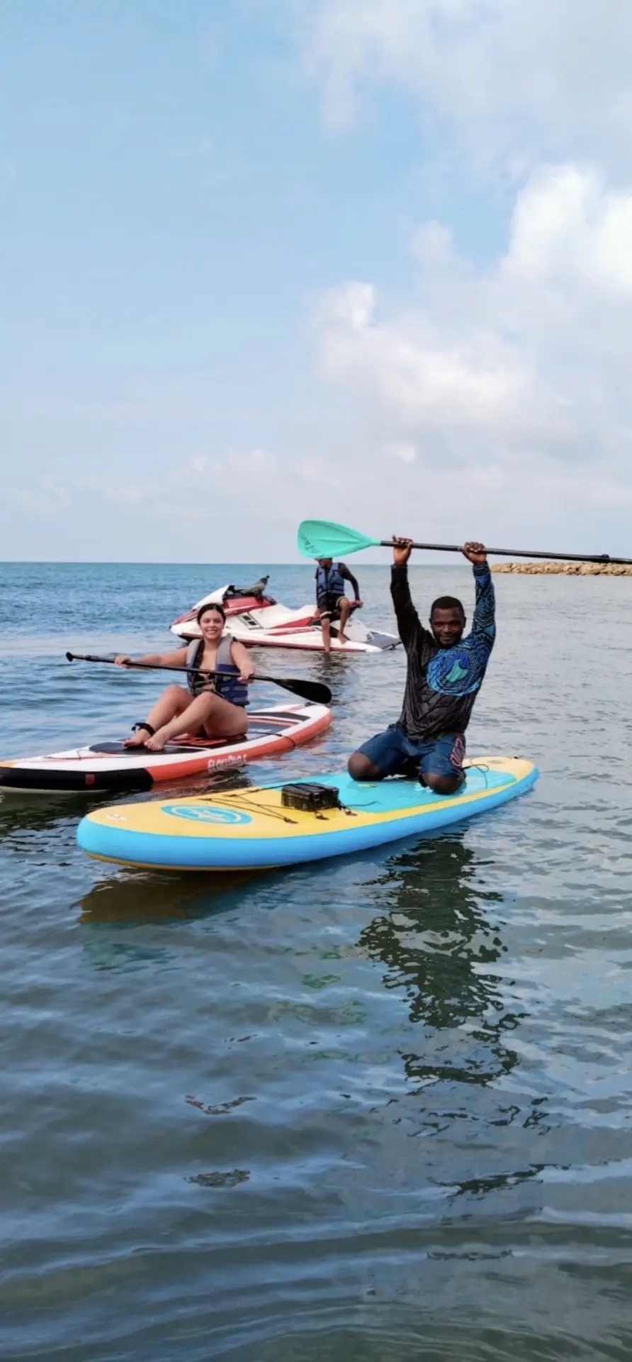 Paddleboarding in El Laguito, Cartagena, Colombia
